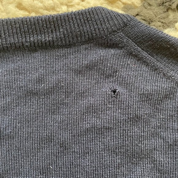 Brooks Brothers wool v-neck navy Sweater - Picture 3 of 4